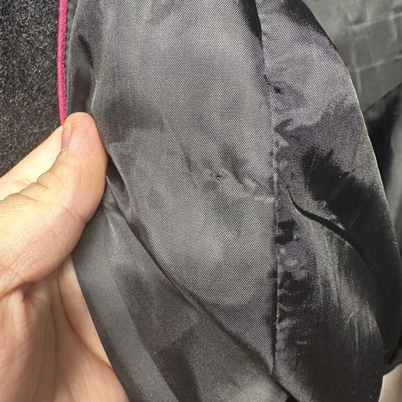 Fashion Bug Women’s 1X Peacoat Jacket Gray Wool Blend Double Breasted - Picture 11 of 12